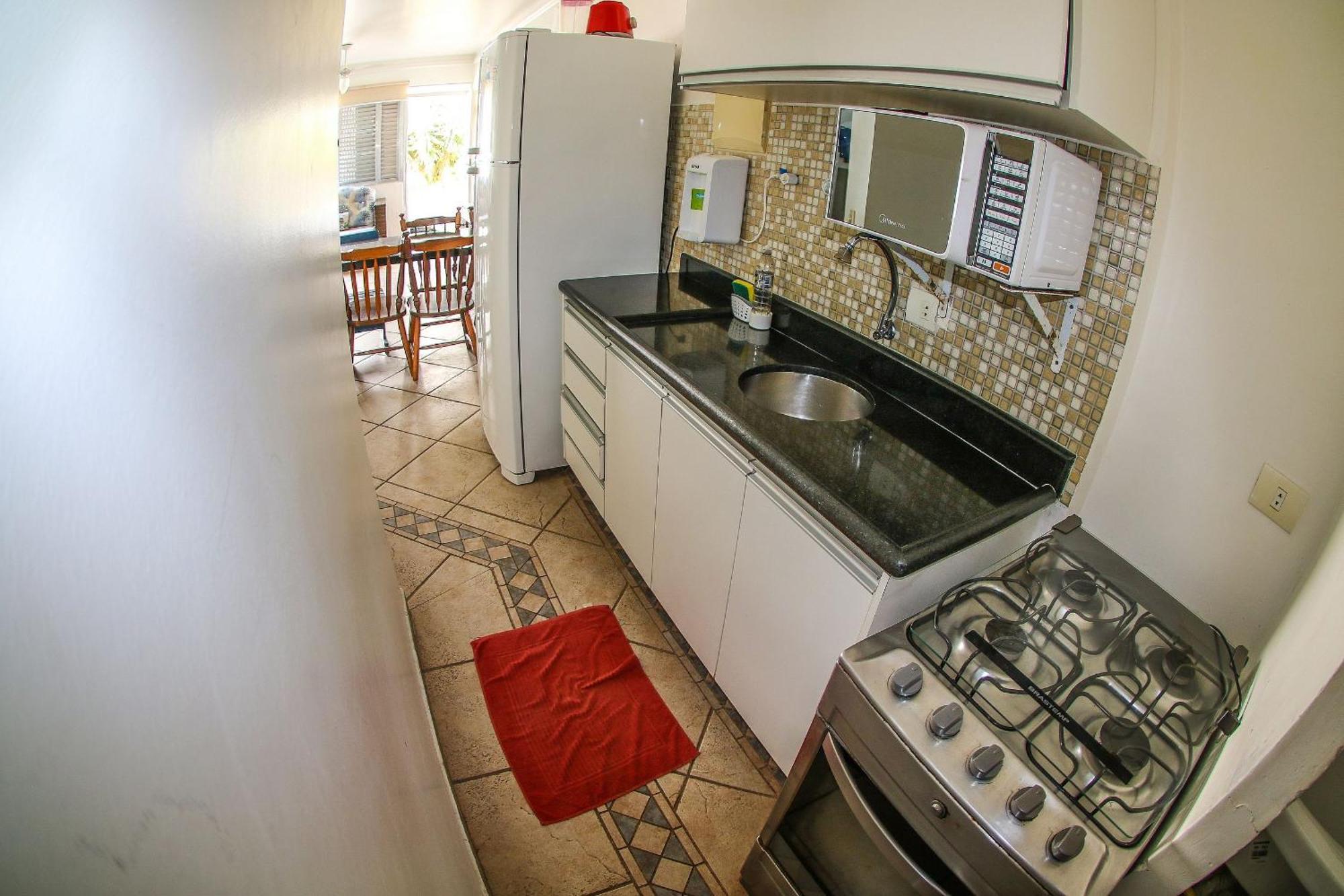 1E-Pe Na Areia Da Praia Do Tombo, 3 Quartos, Ar Cond, 2 Banheiros+Roupas De Cama Guaruja Ngoại thất bức ảnh