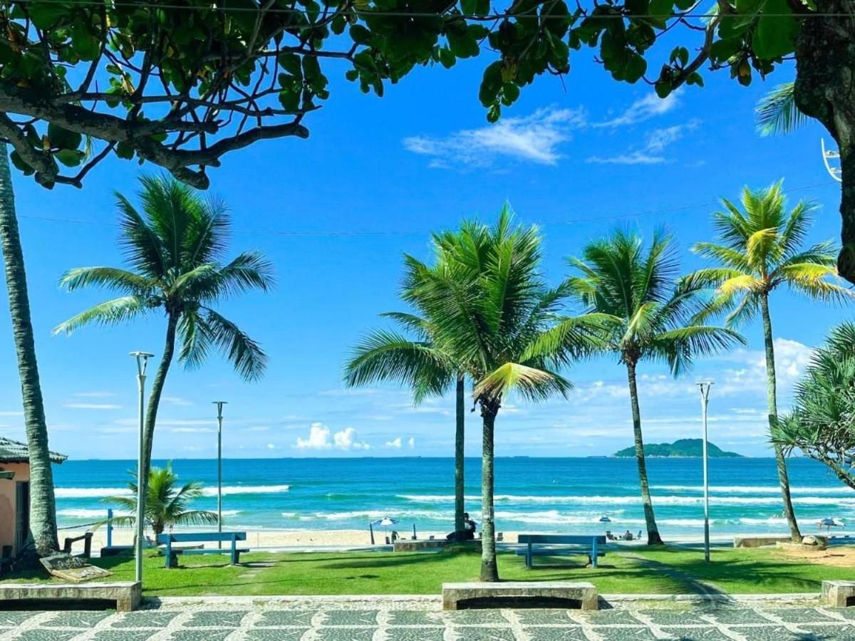 1E-Pe Na Areia Da Praia Do Tombo, 3 Quartos, Ar Cond, 2 Banheiros+Roupas De Cama Guaruja Ngoại thất bức ảnh